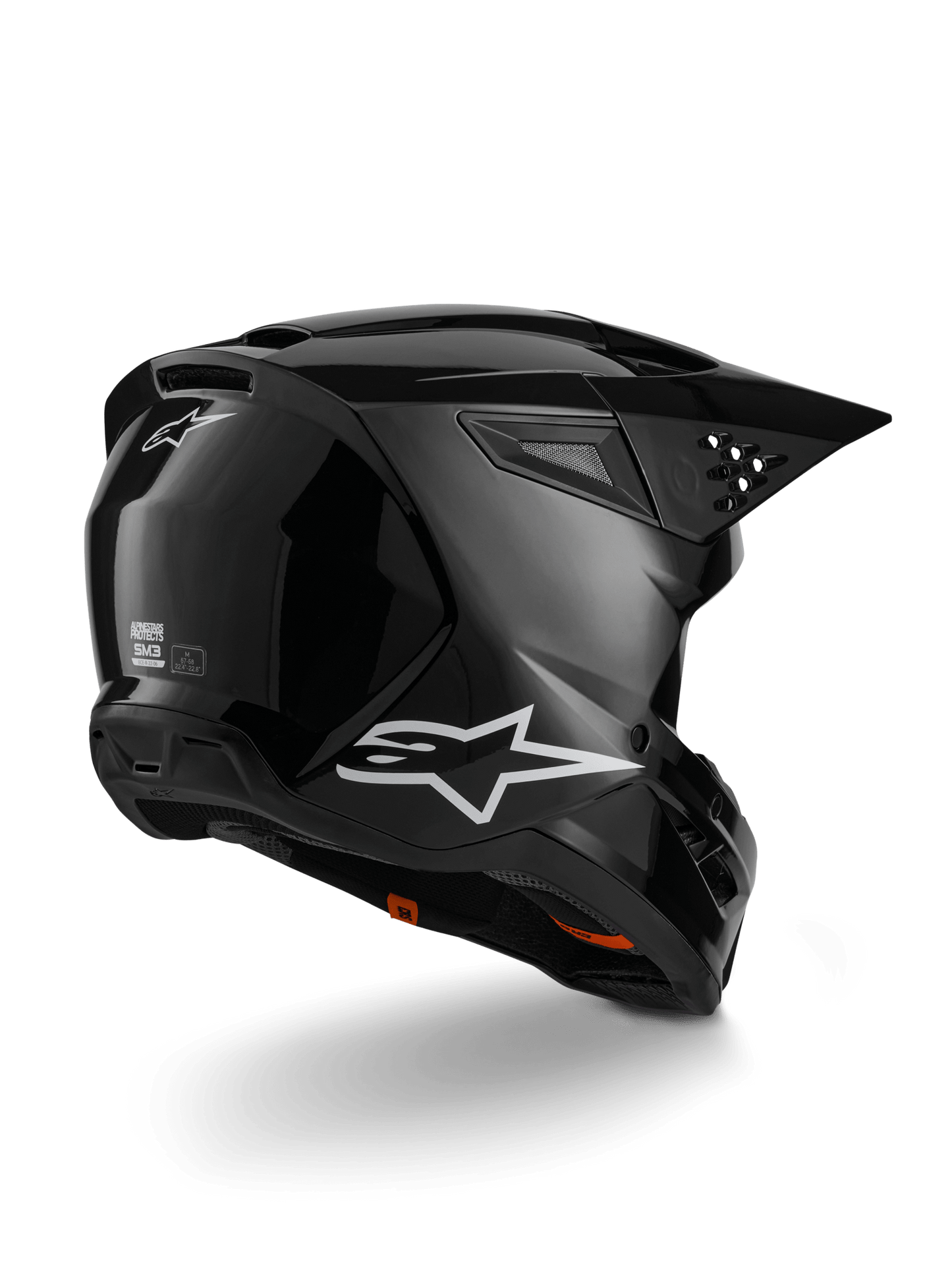 Alpinestars S - M3 Solid Helmet ECE 22.06 Black Glossy - MxProStoreParts