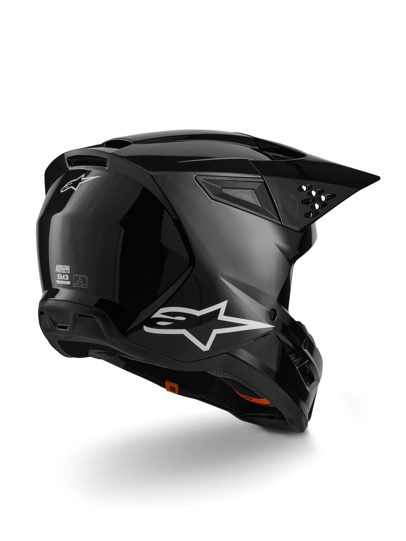Alpinestars S - M3 Solid Helmet ECE 22.06 Black Glossy - MxProStoreParts