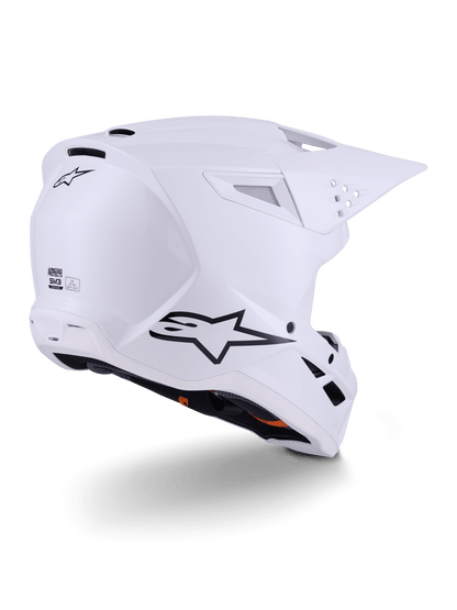 Alpinestars S - M3 Solid Helm ECE 22.06 Weiß Glänzend - MxProStoreParts
