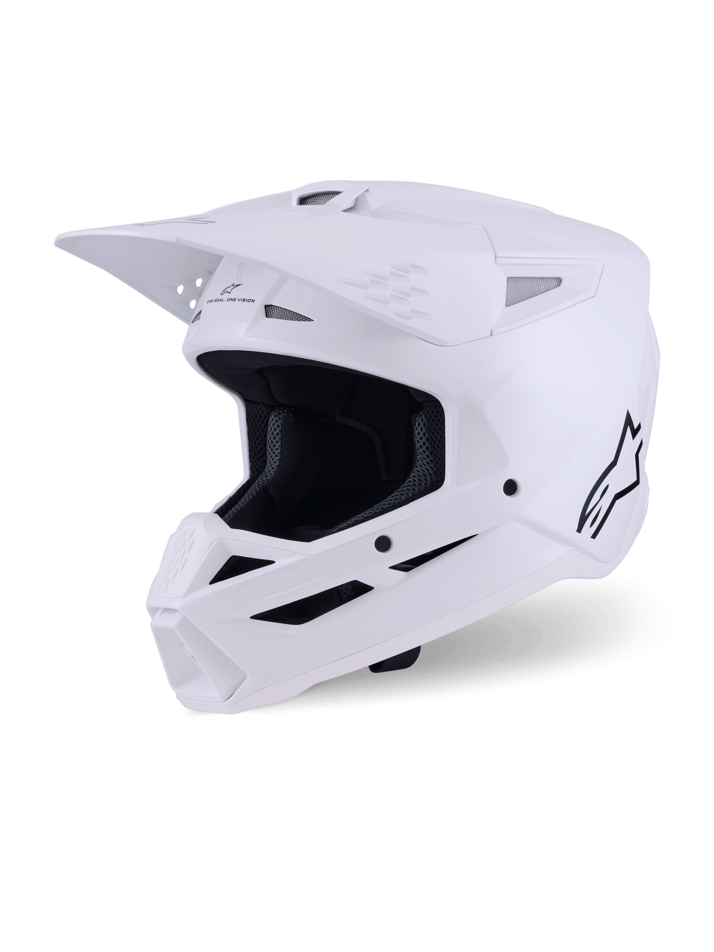 Alpinestars S-M3 Massivhelm ECE 22.06 Weiß glänzend - MxProStoreParts