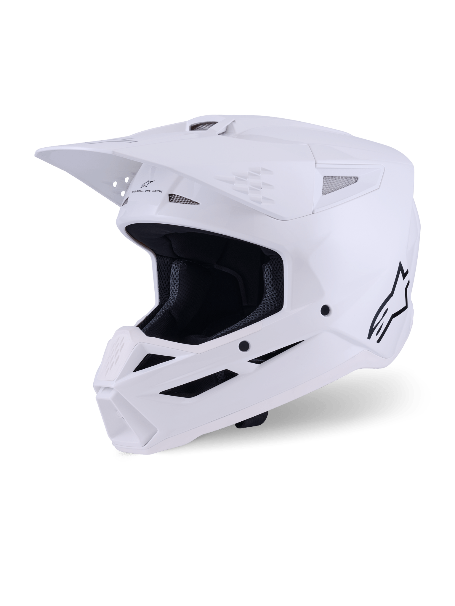 Alpinestars S-M3 Massivhelm ECE 22.06 Weiß glänzend - MxProStoreParts