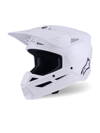 Alpinestars S-M3 Massivhelm ECE 22.06 Weiß glänzend - MxProStoreParts