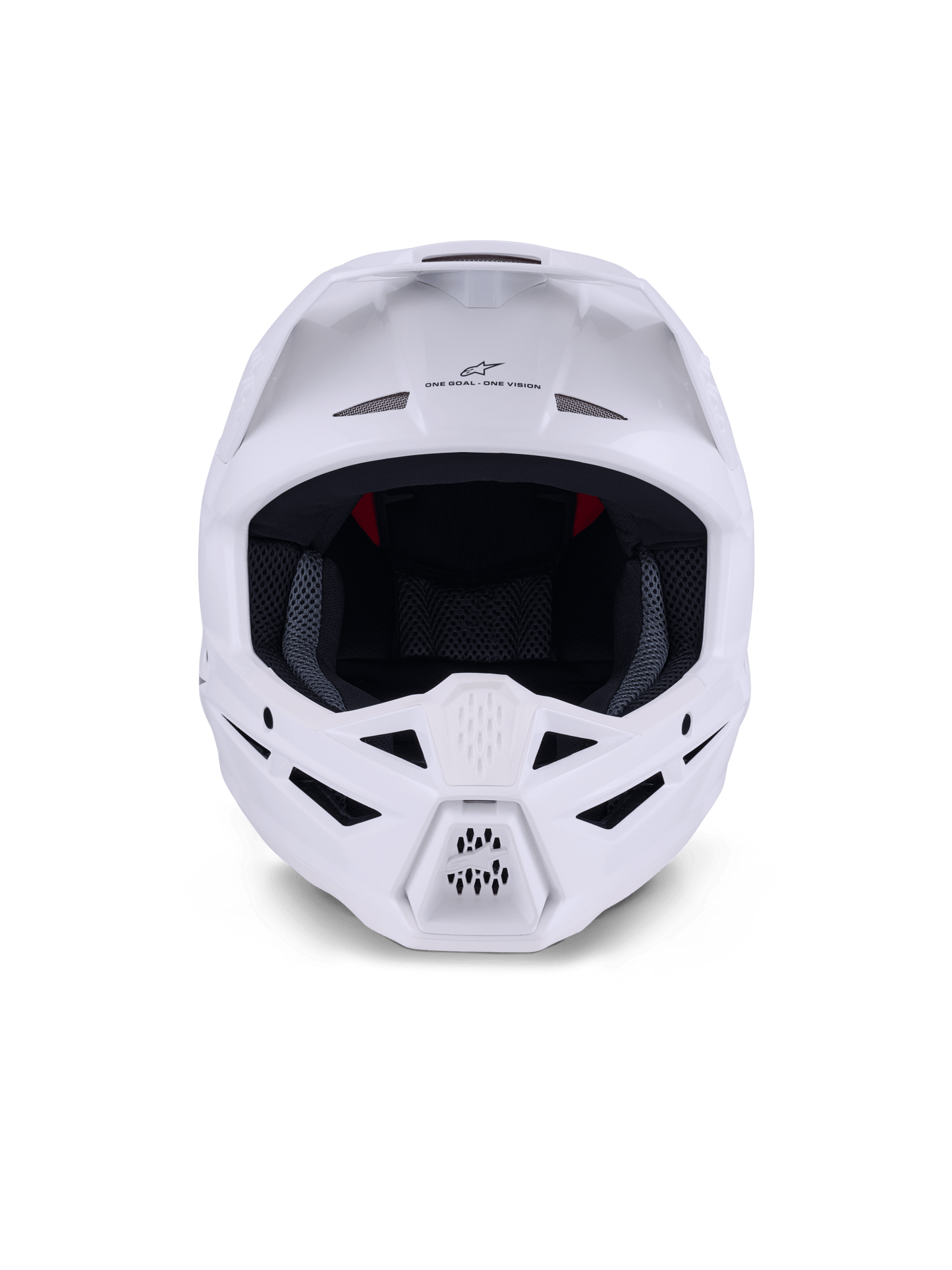 Alpinestars S-M3 Massiver Helm ECE 22.06 Weiß Glänzend - MxProStoreParts