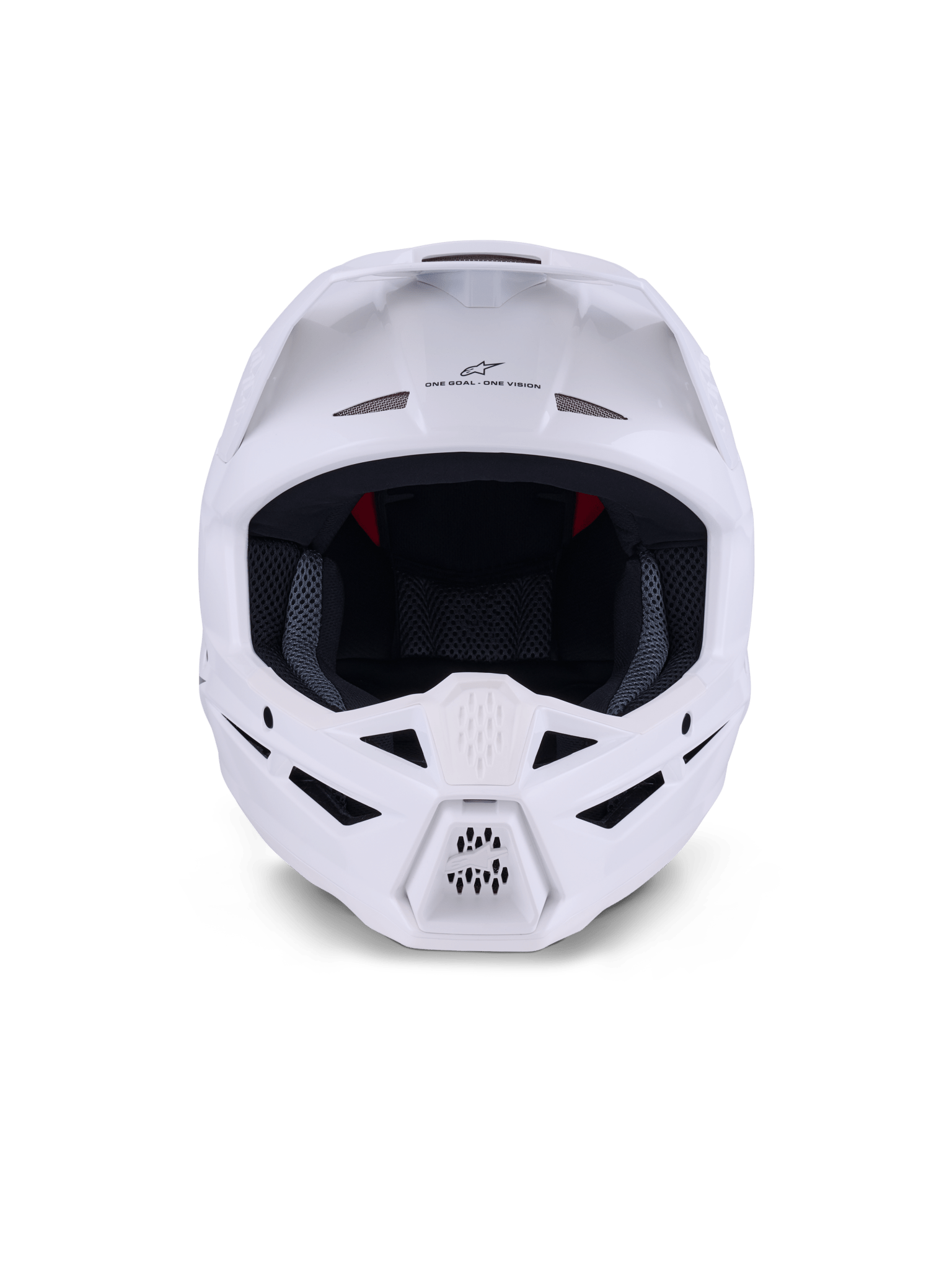 Alpinestars S-M3 Massiver Helm ECE 22.06 Weiß Glänzend - MxProStoreParts