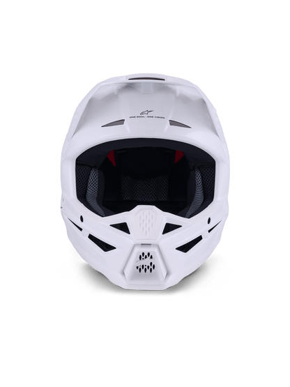 Alpinestars S-M3 Massiver Helm ECE 22.06 Weiß Glänzend - MxProStoreParts
