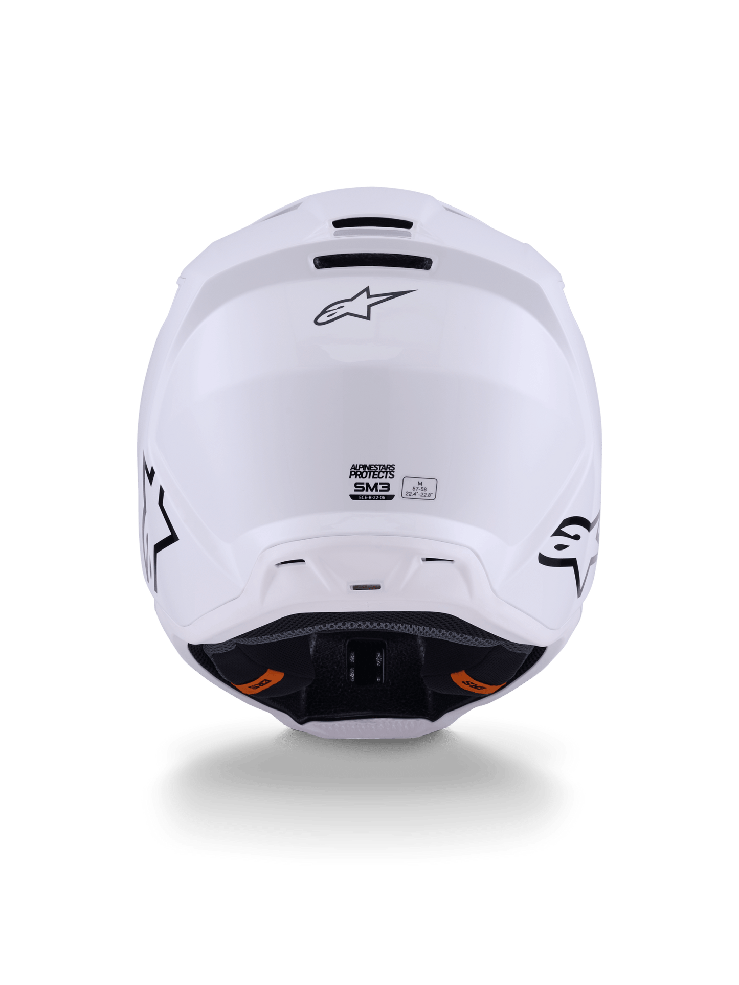 Alpinestars S - M3 Solid Helm ECE 22.06 Weiß Glänzend - MxProStoreParts