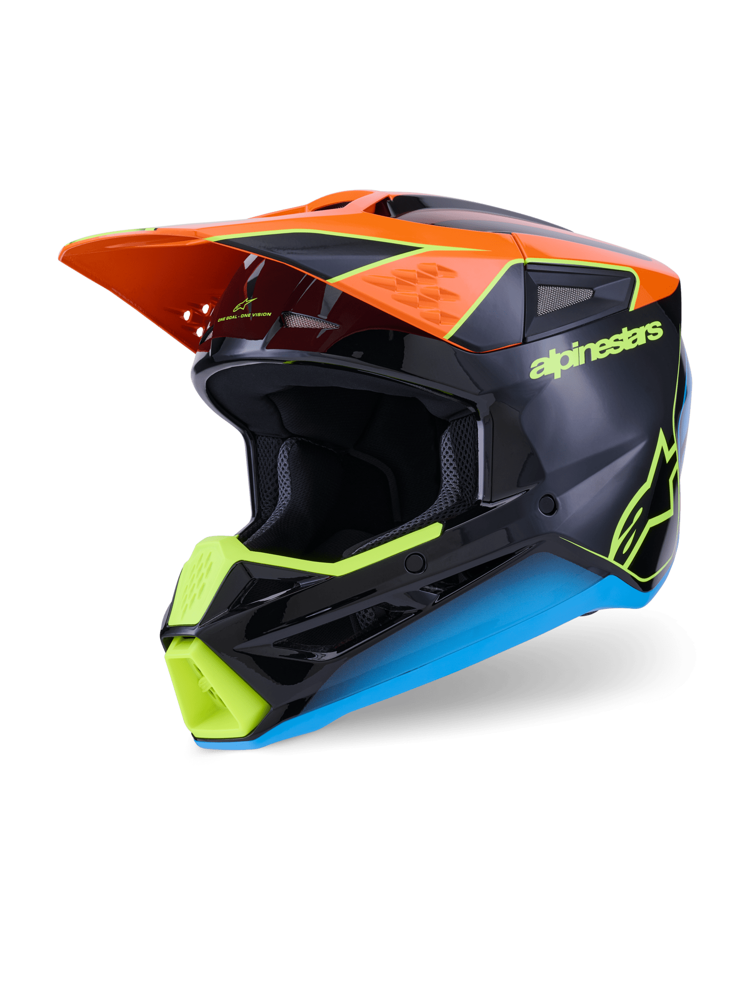 Alpinestars S - M3 Fray Helm ECE 22.06 Schwarz Orange Gelb - MxProStoreParts