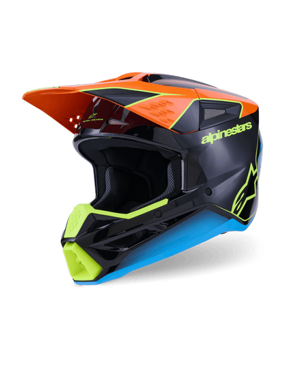 Alpinestars S - M3 Fray Helm ECE 22.06 Schwarz Orange Gelb - MxProStoreParts