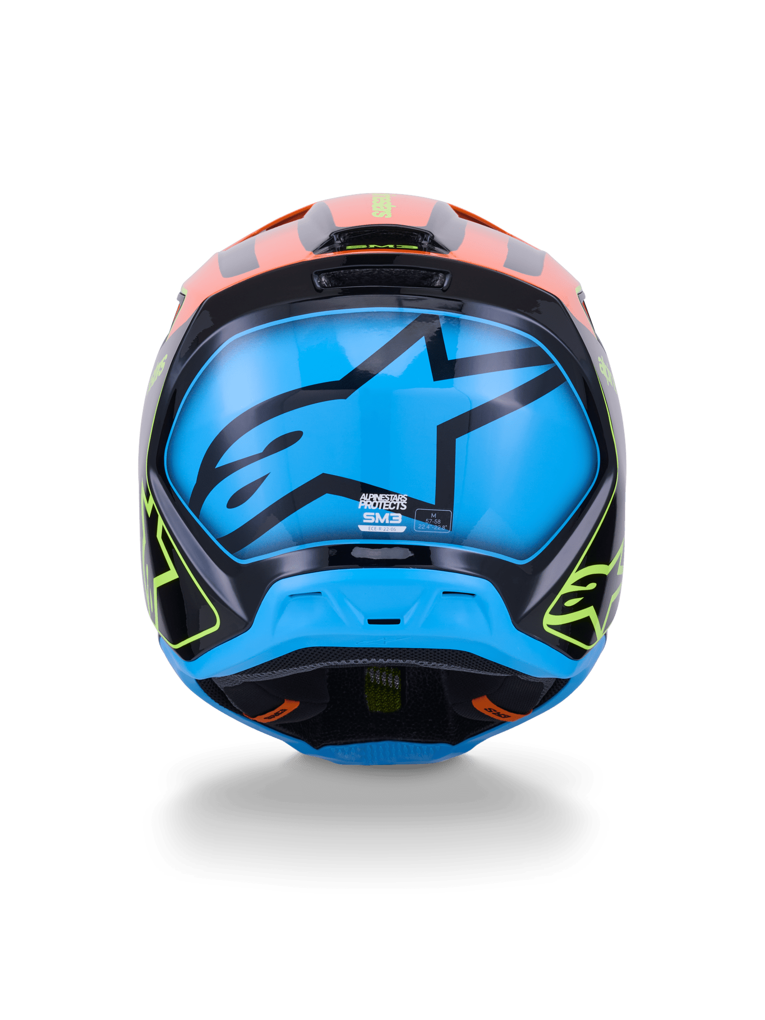 Alpinestars S - M3 Fray Helm ECE 22.06 Schwarz Orange Gelb - MxProStoreParts