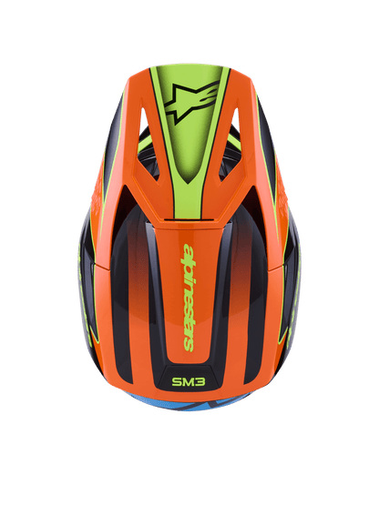 Alpinestars S - M3 Fray Helm ECE 22.06 Schwarz Orange Gelb - MxProStoreParts
