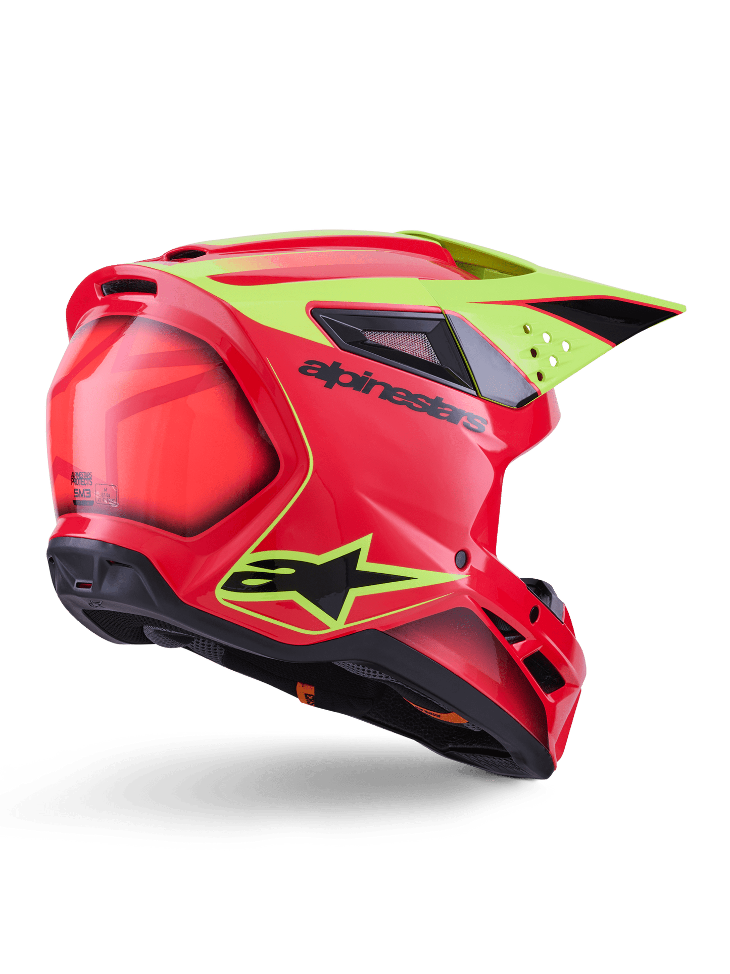 Alpinestars S - M3 Fray Helm ECE 22.06 Fluo Black Glossy - MxProStoreParts