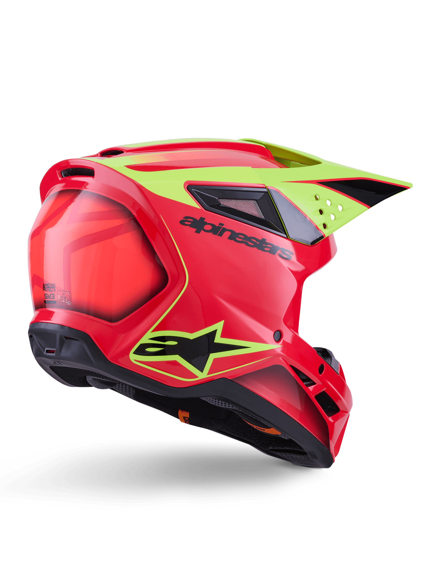 Alpinestars S - M3 Fray Helm ECE 22.06 Fluo Black Glossy - MxProStoreParts