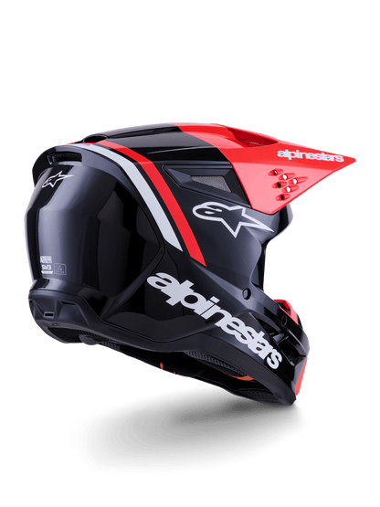 Alpinestars S - M3 Radium Helm schwarz rot fluoro weiß glänzend - MxProStoreParts