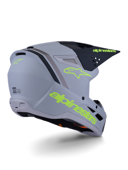 Alpinestars S-M3 Radium Helm Gray Black Yellow Fl Matt