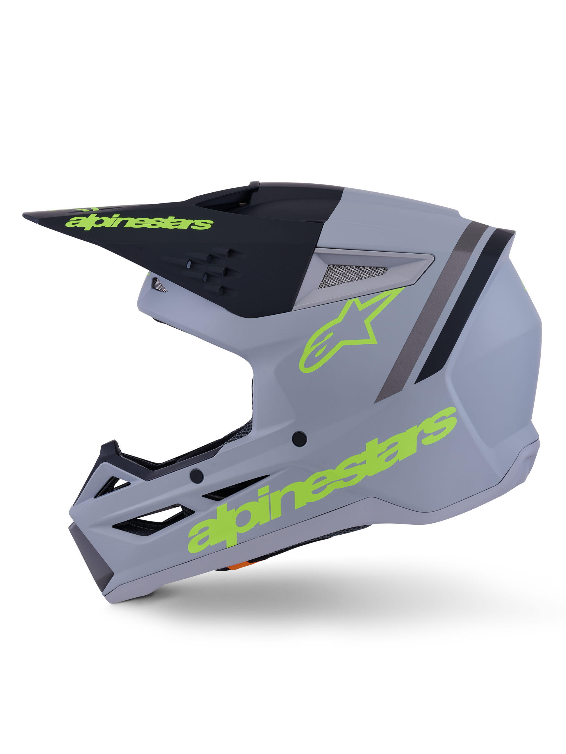 Alpinestars S-M3 Radium Helm Gray Black Yellow Fl Matt
