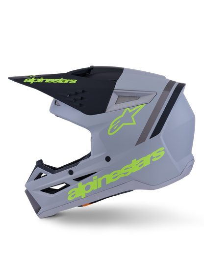 Alpinestars S-M3 Radium Helm Gray Black Yellow Fl Matt