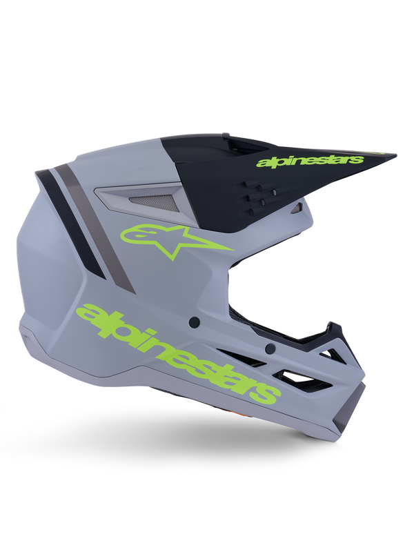 Alpinestars S-M3 Radium Helm Gray Black Yellow Fl Matt