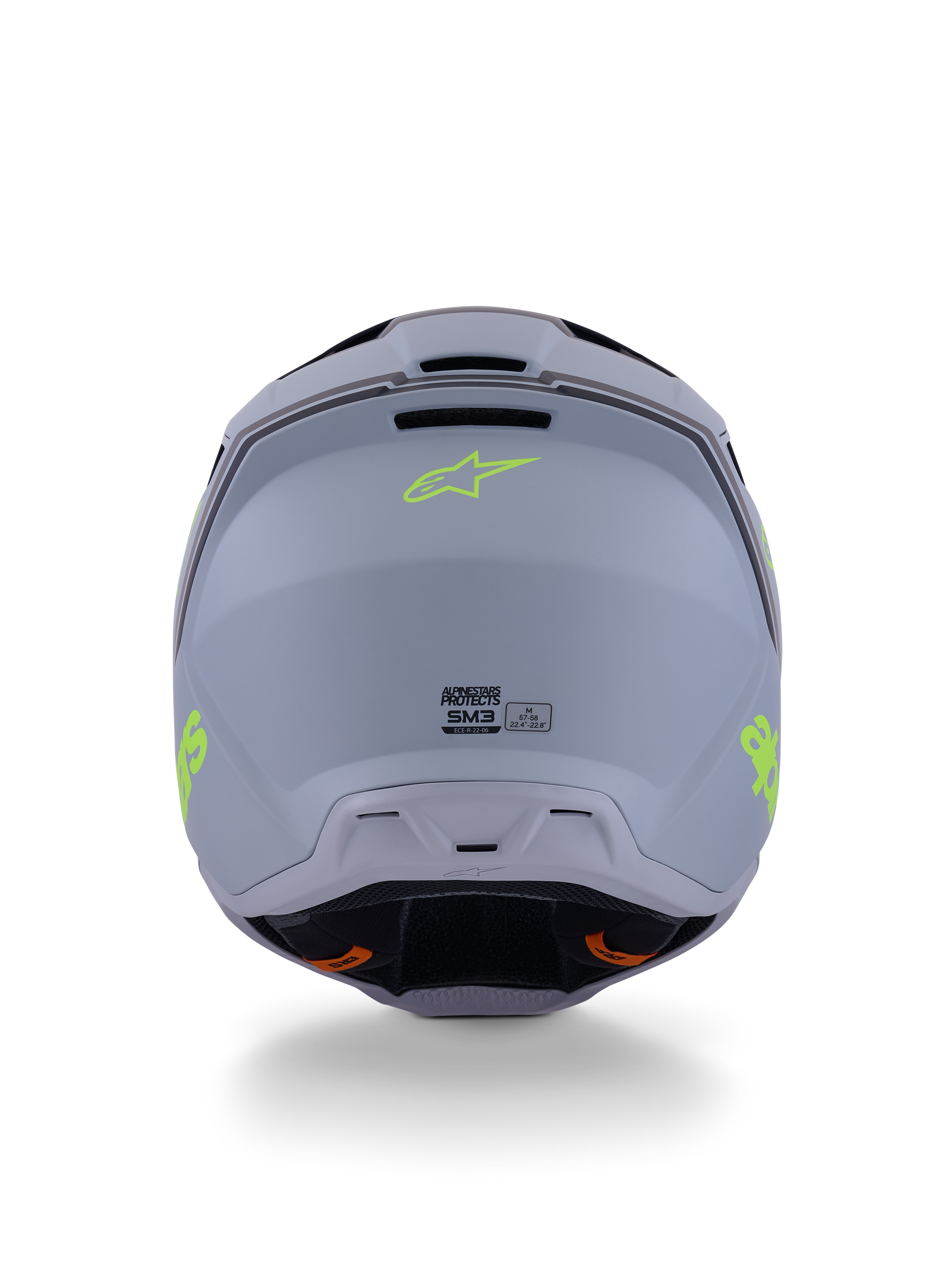 Alpinestars S-M3 Radium Helm Gray Black Yellow Fl Matt