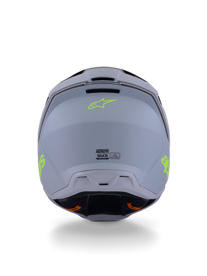 Alpinestars S-M3 Radium Helm Gray Black Yellow Fl Matt