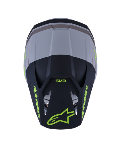 Alpinestars S-M3 Radium Helm Gray Black Yellow Fl Matt