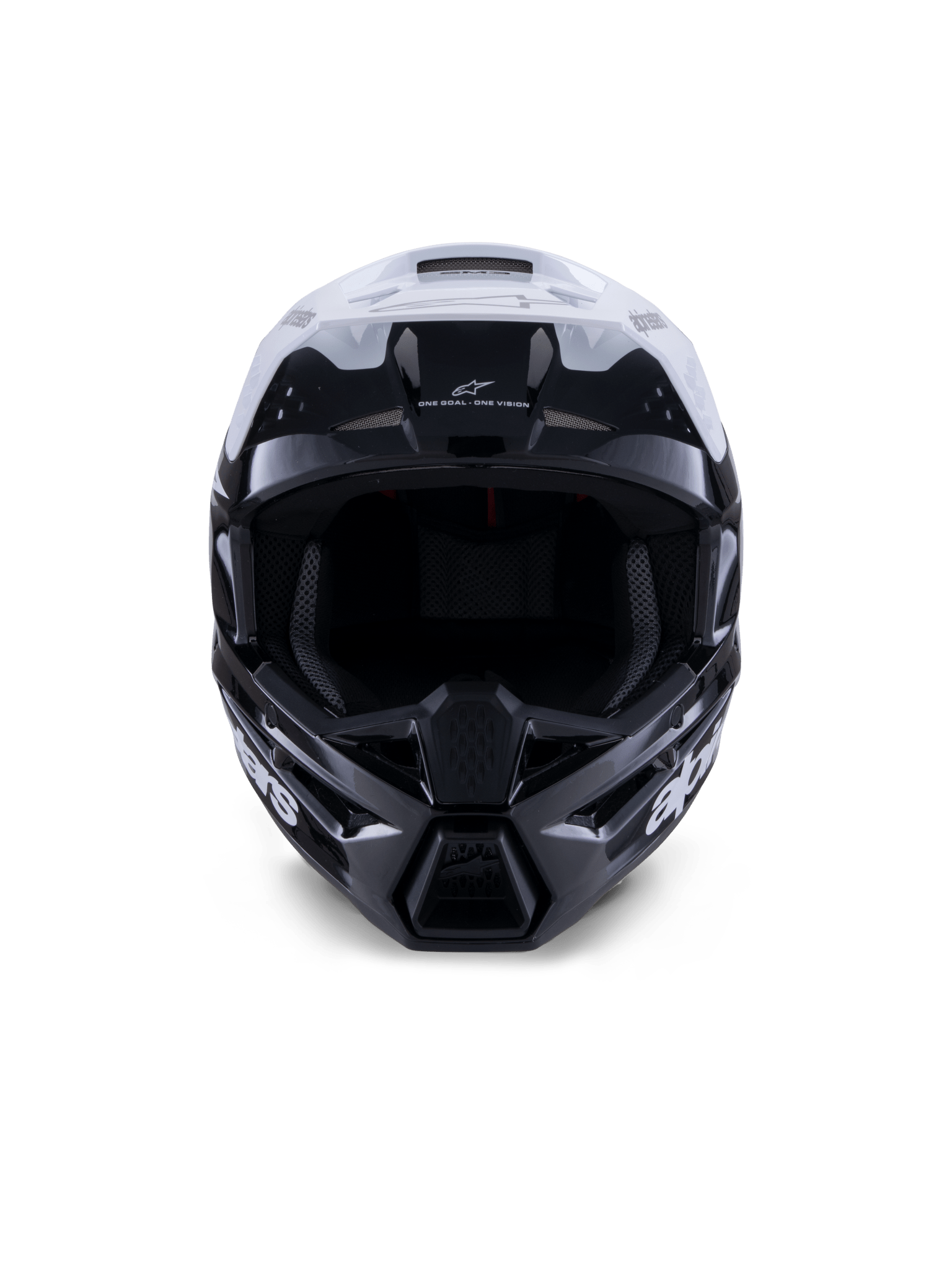 Alpinestars S-M3 Radium Helm ECE 22.06 Schwarz Weiß Grau Glossy - MxProStoreParts