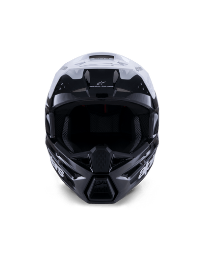 Alpinestars S-M3 Radium Helm ECE 22.06 Schwarz Weiß Grau Glossy - MxProStoreParts