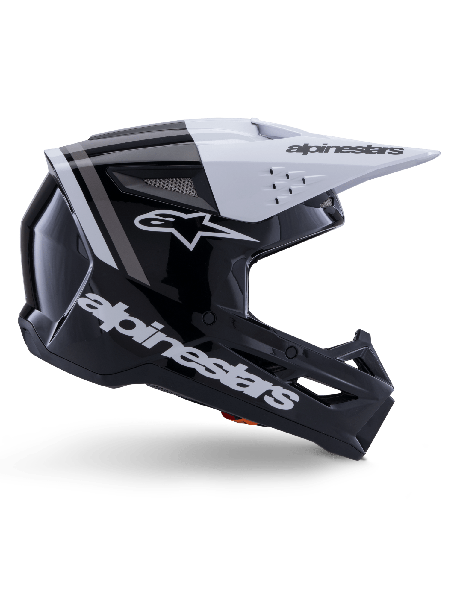 Alpinestars S - M3 Radium Helm ECE 22.06 Schwarz Weiß Grau Glänzend - MxProStoreParts