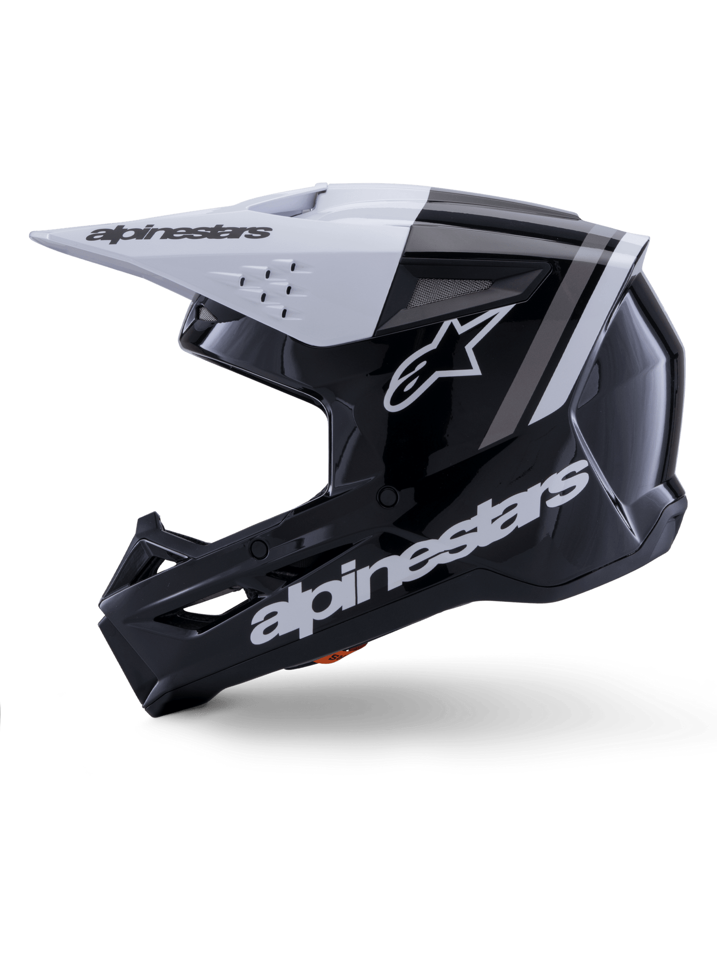 Alpinestars S - M3 Radium Helm ECE 22.06 Schwarz Weiß Grau Glänzend - MxProStoreParts