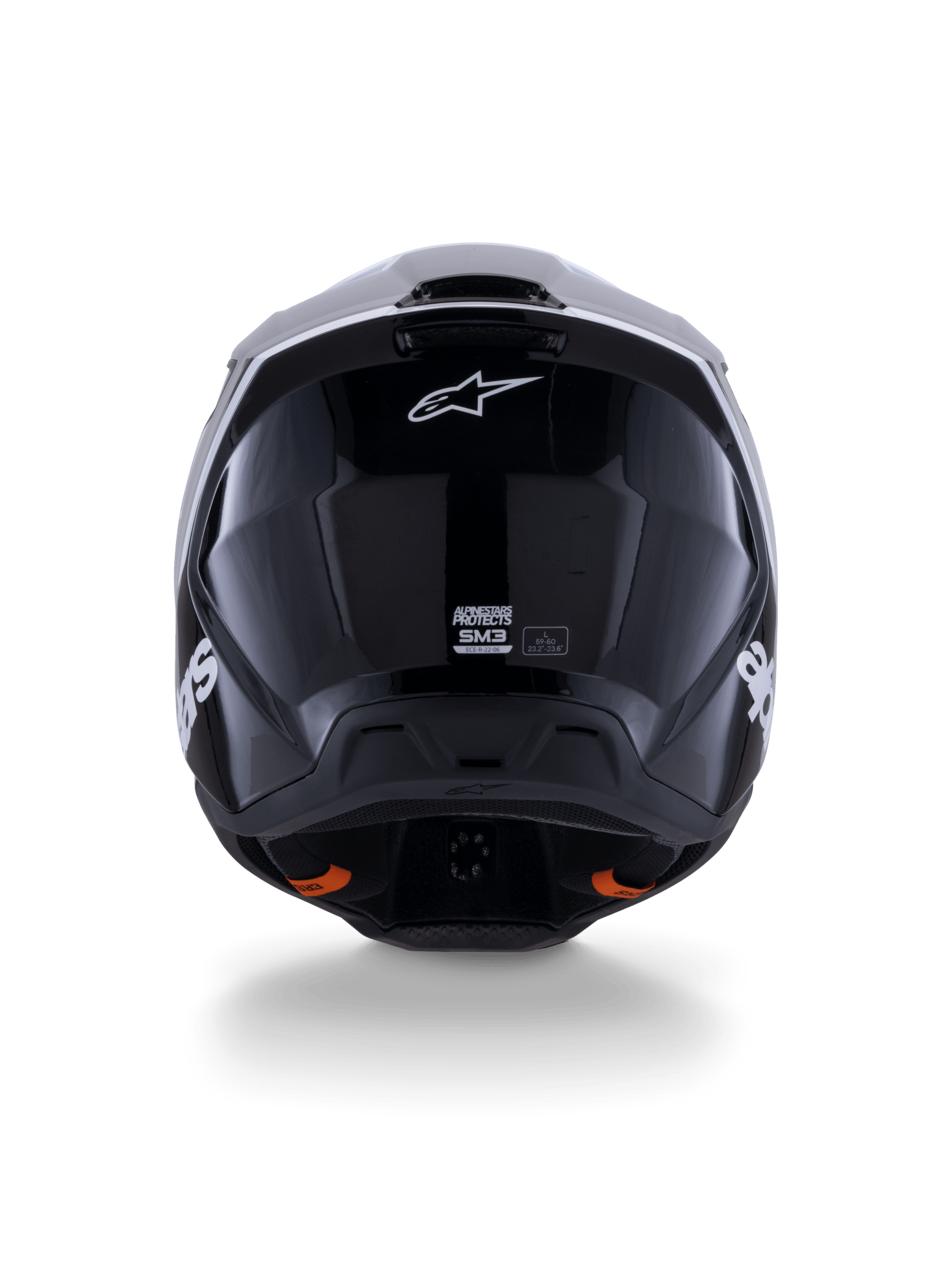 Alpinestars S - M3 Radium Helm ECE 22.06 Schwarz Weiß Grau Glänzend - MxProStoreParts