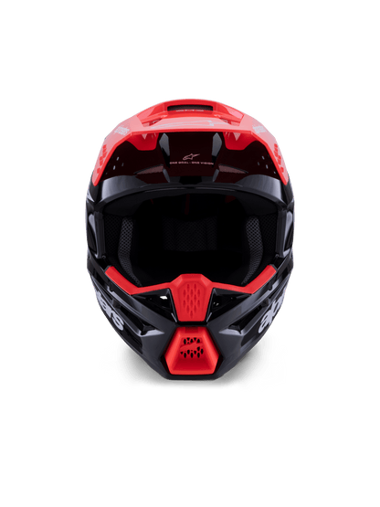 Alpinestars S - M3 Radium Helm Schwarz Rot Leuchtend Weiß Glänzend - MxProStoreParts
