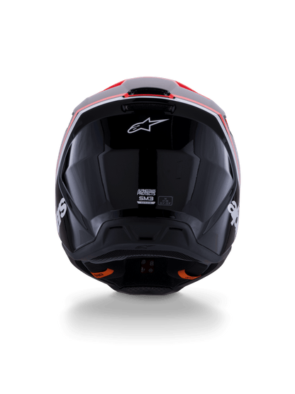Alpinestars S - M3 Radium Helm schwarz, rot, fluoreszierend weiß glänzend - MxProStoreParts
