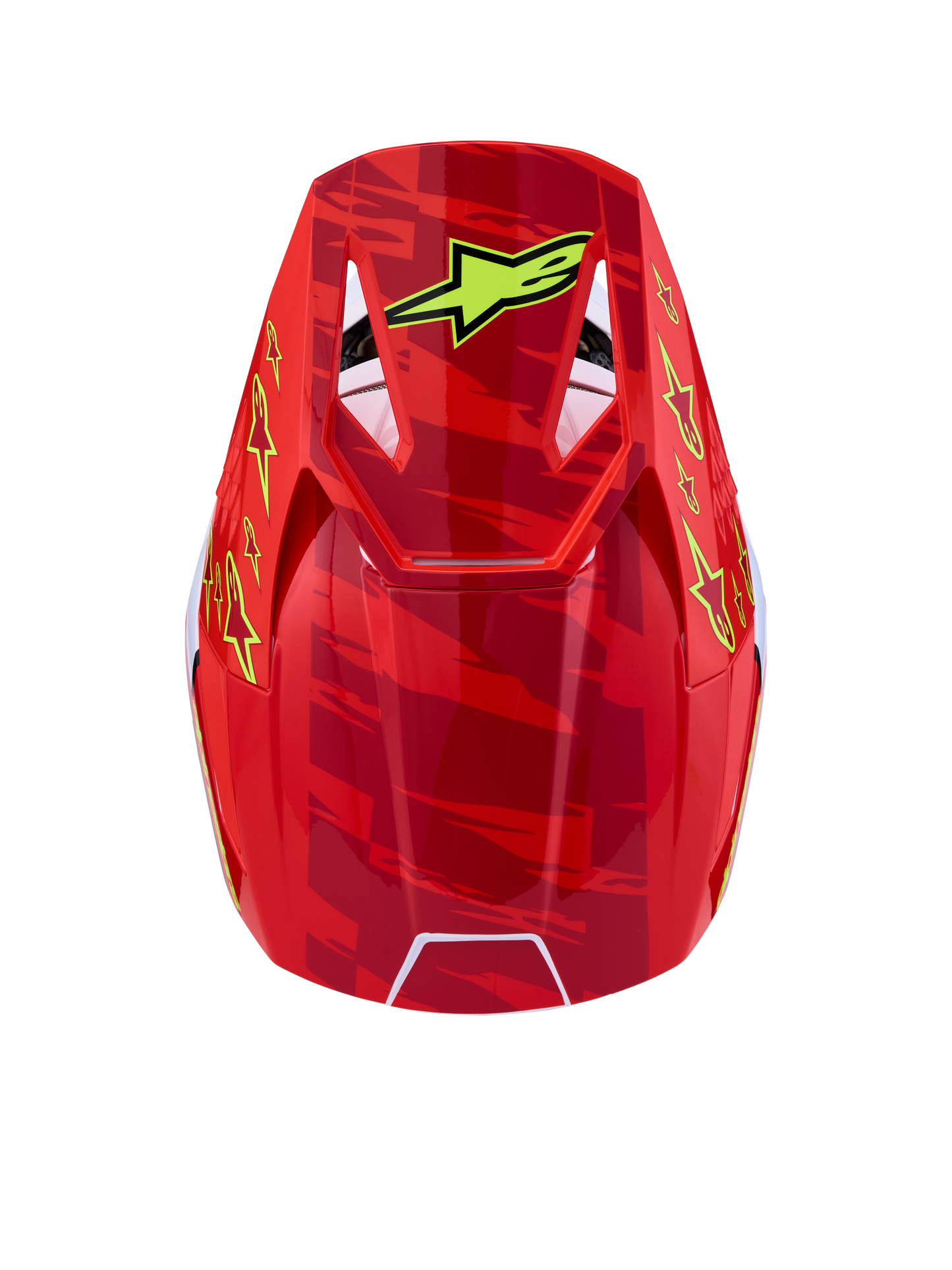 Alpinestars S-M3 Falcon Helm ECE 22.06 Rood Fluo Wit Blauw Geel Fluo