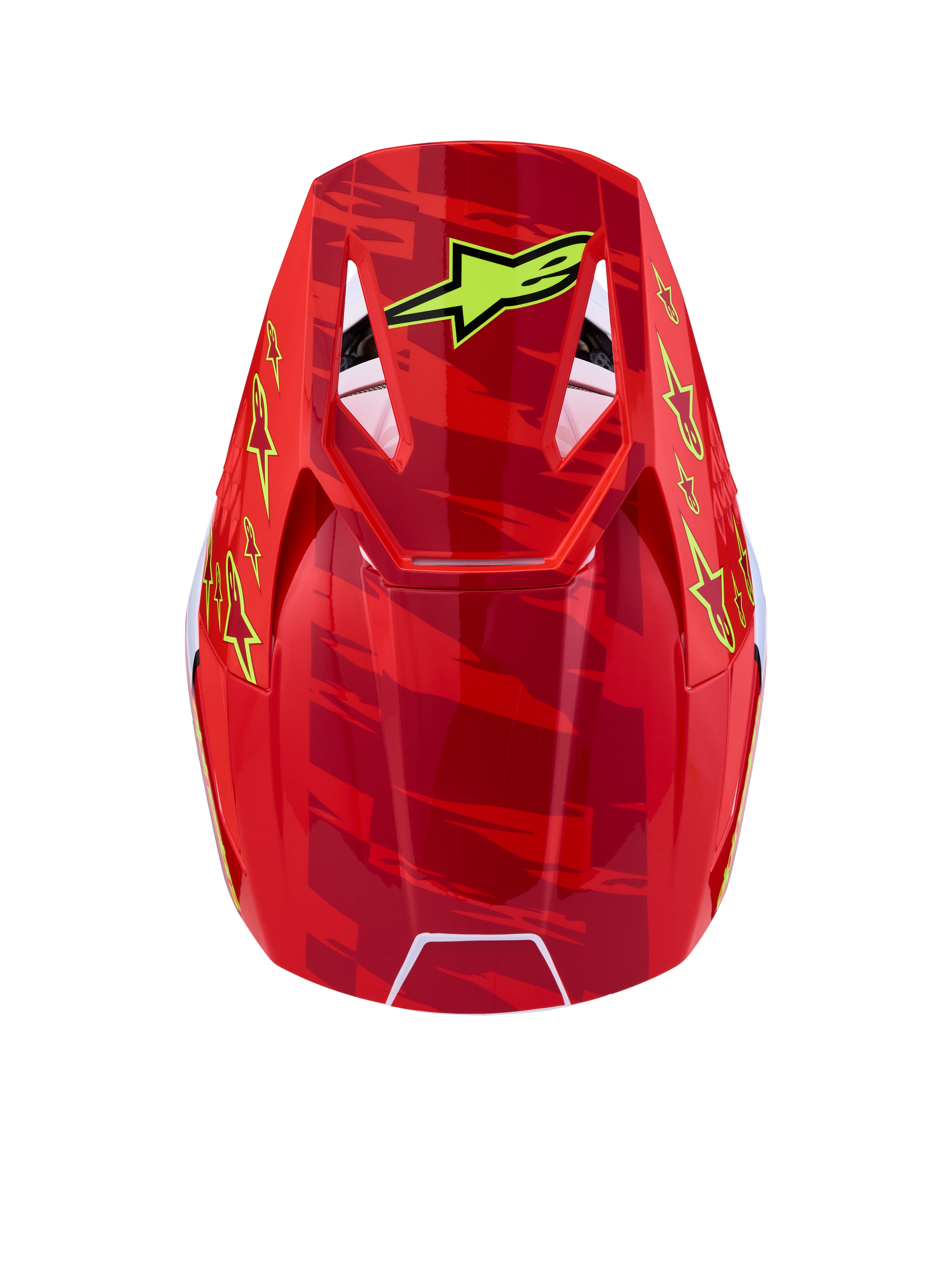 Alpinestars S-M3 Falcon Helm ECE 22.06 Rood Fluo Wit Blauw Geel Fluo