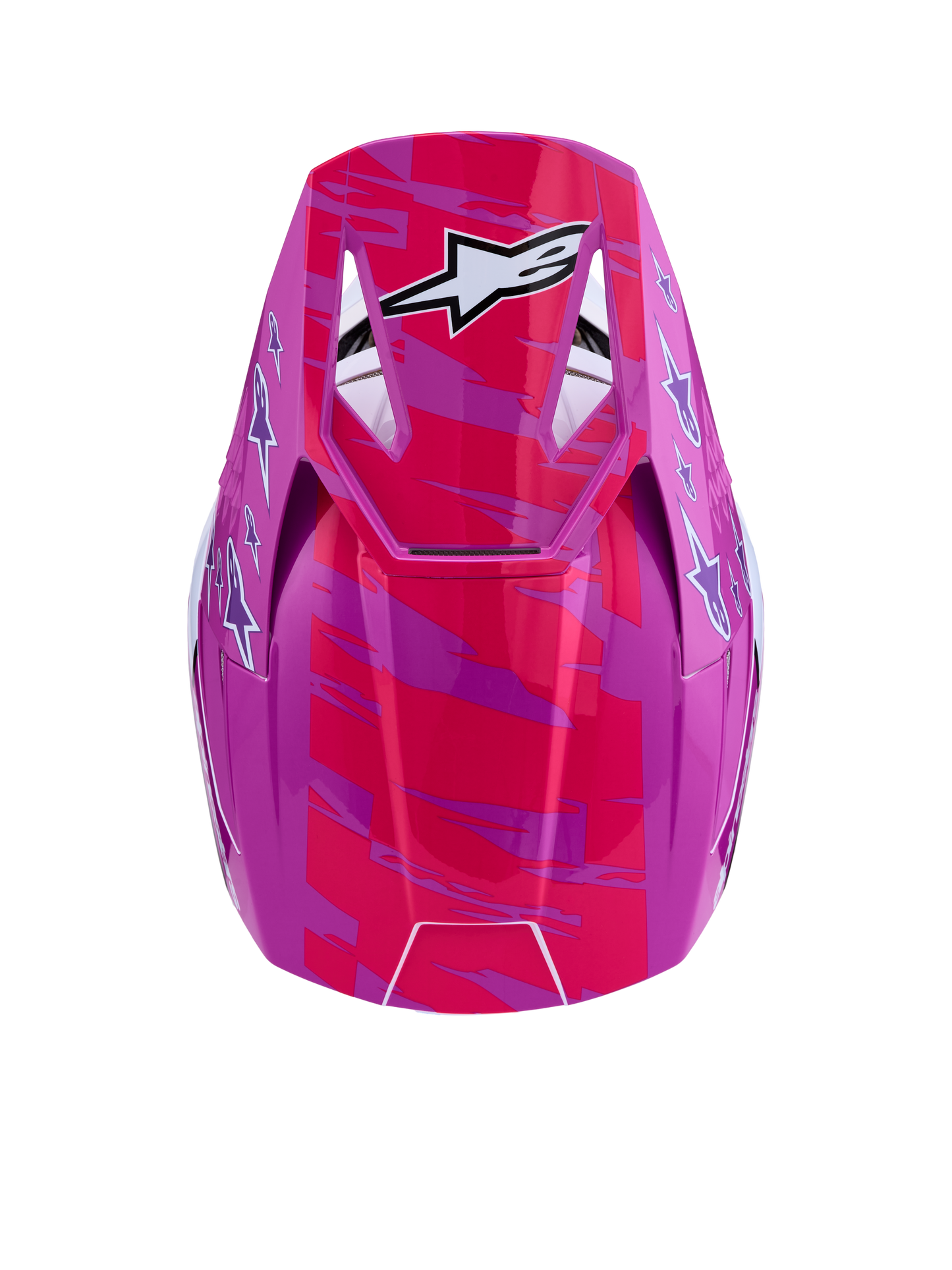 Alpinestars S-M3 Falcon Helm ECE 22.06 Paars Wit Zwart Roze Fluo