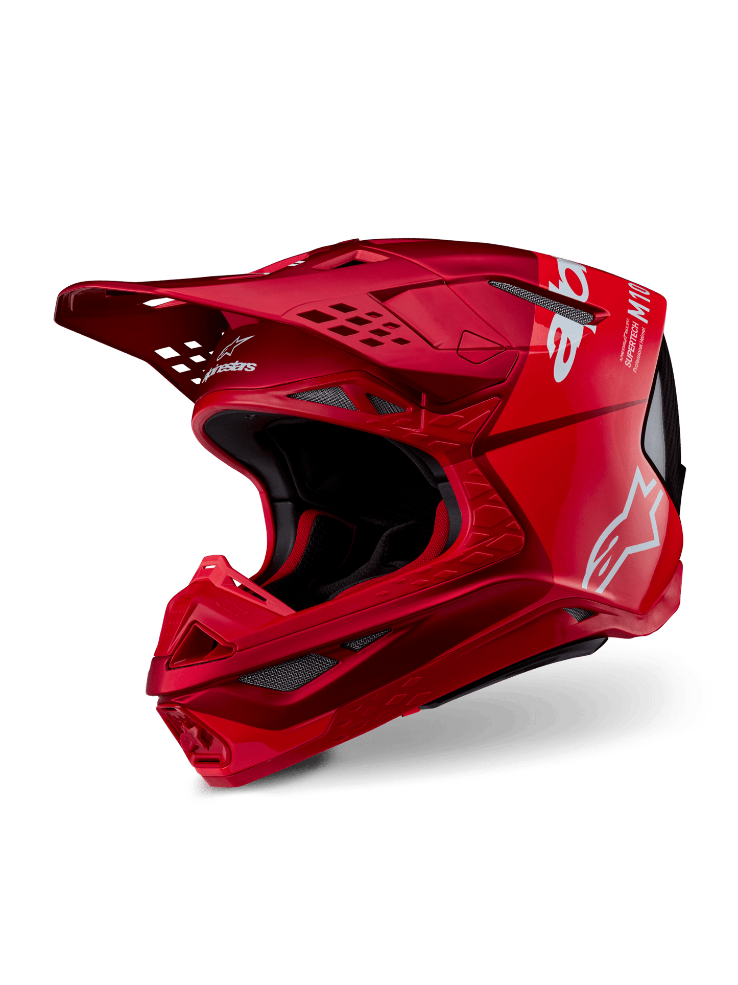Alpinestars Supertech M10 Flood Helm ECE 22.06 Rood Fluor Rood - MxProStoreParts