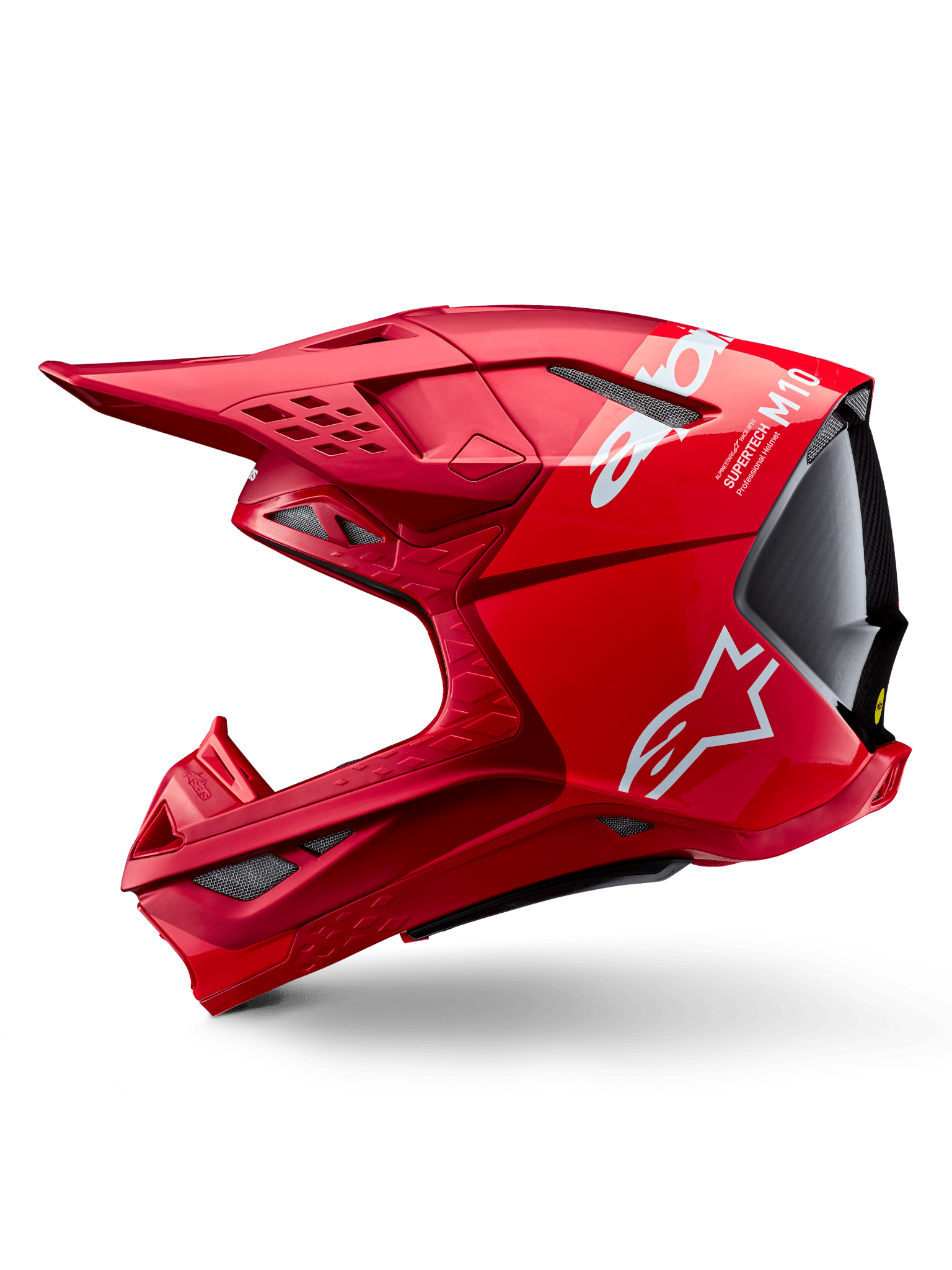 Alpinestars Supertech M10 Flood Helm ECE 22.06 Rood Fluor Rood - MxProStoreParts