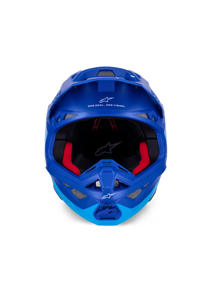 Alpinestars Supertech M10 Flood Helm aus Kohlefaser Blau Schwarz - MxProStoreParts