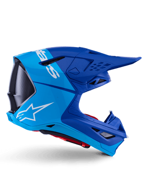 Casque Alpinestars Supertech M10 Flood en fibre de carbone Bleu Noir