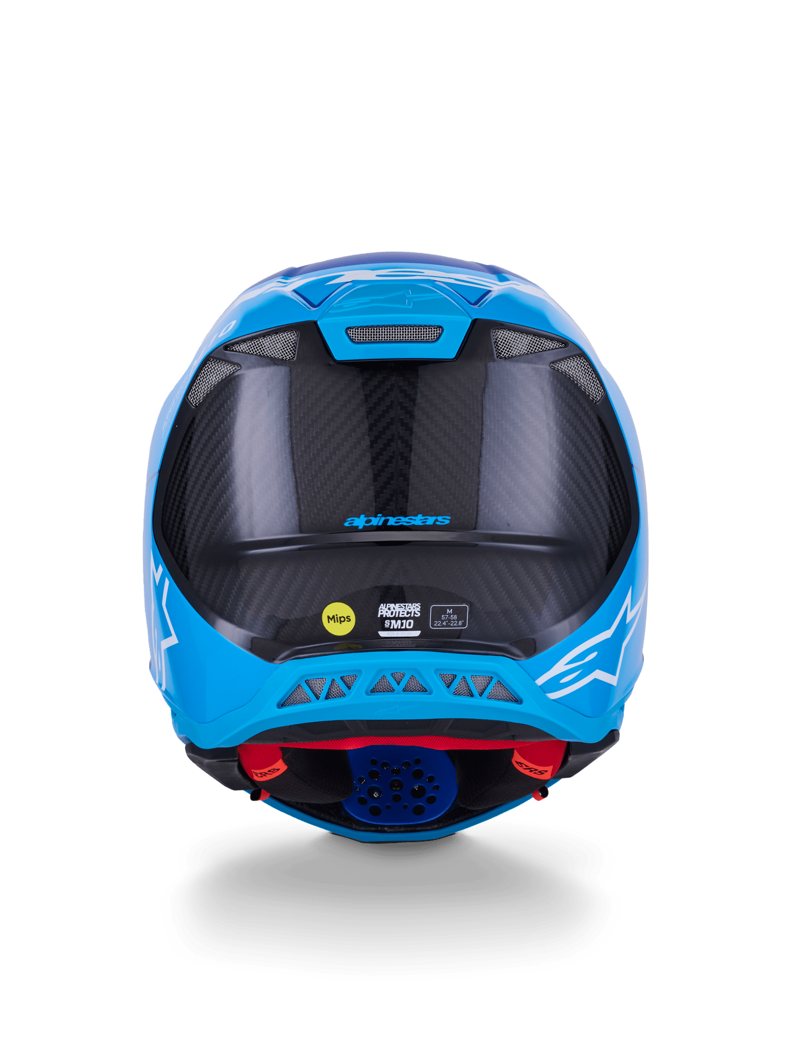 Alpinestars Supertech M10 Fluthelm aus Carbonfaser in Blau und Schwarz - MxProStoreParts
