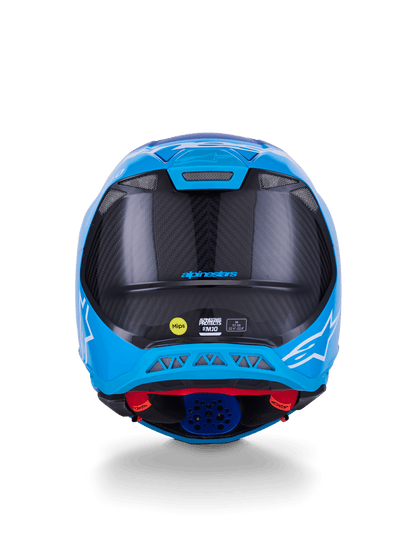 Alpinestars Supertech M10 Fluthelm aus Carbonfaser in Blau und Schwarz - MxProStoreParts