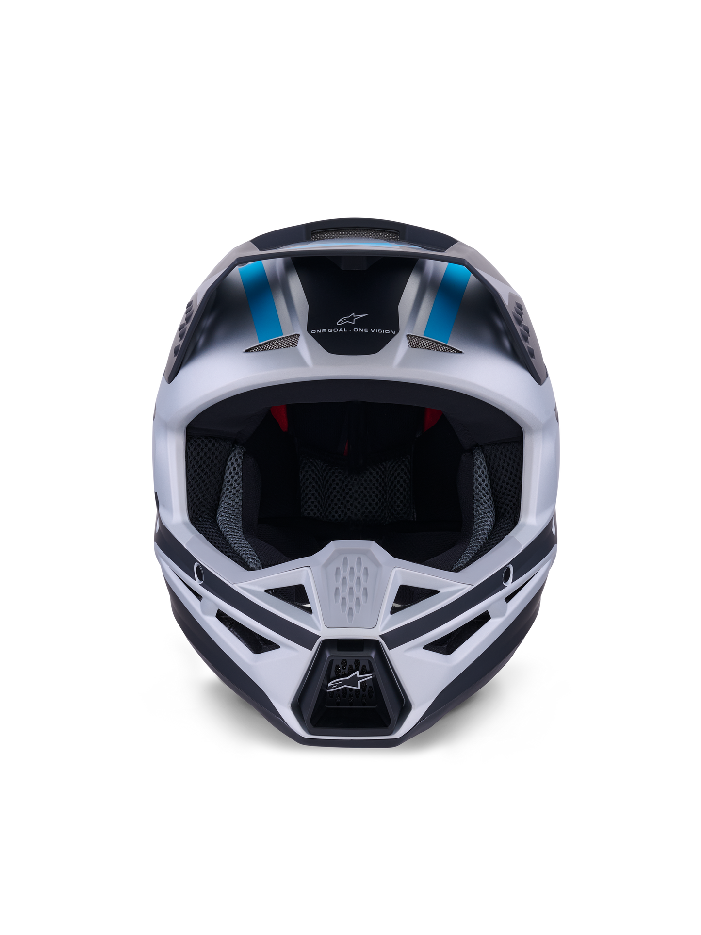 Alpinestars S-M3 Heat Helm ECE 22.06 Zilver Blauw Zwart Mat