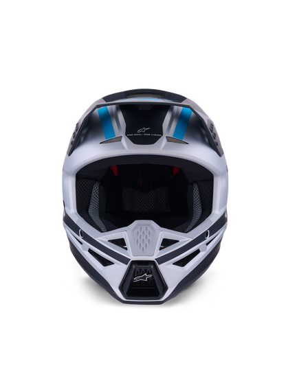 Alpinestars S-M3 Heat Helm ECE 22.06 Zilver Blauw Zwart Mat