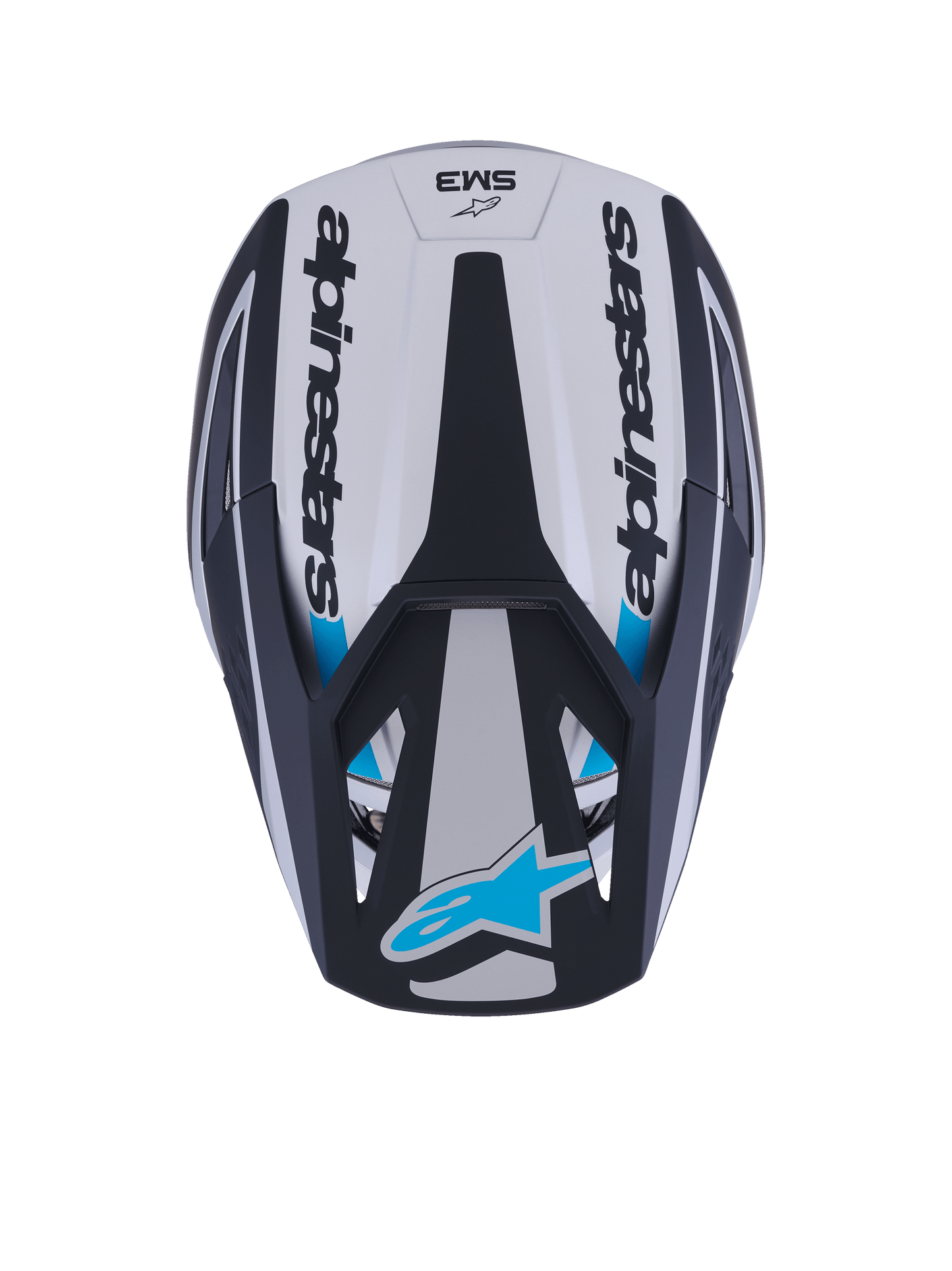 Alpinestars S-M3 Heat Helm ECE 22.06 Zilver Blauw Zwart Mat
