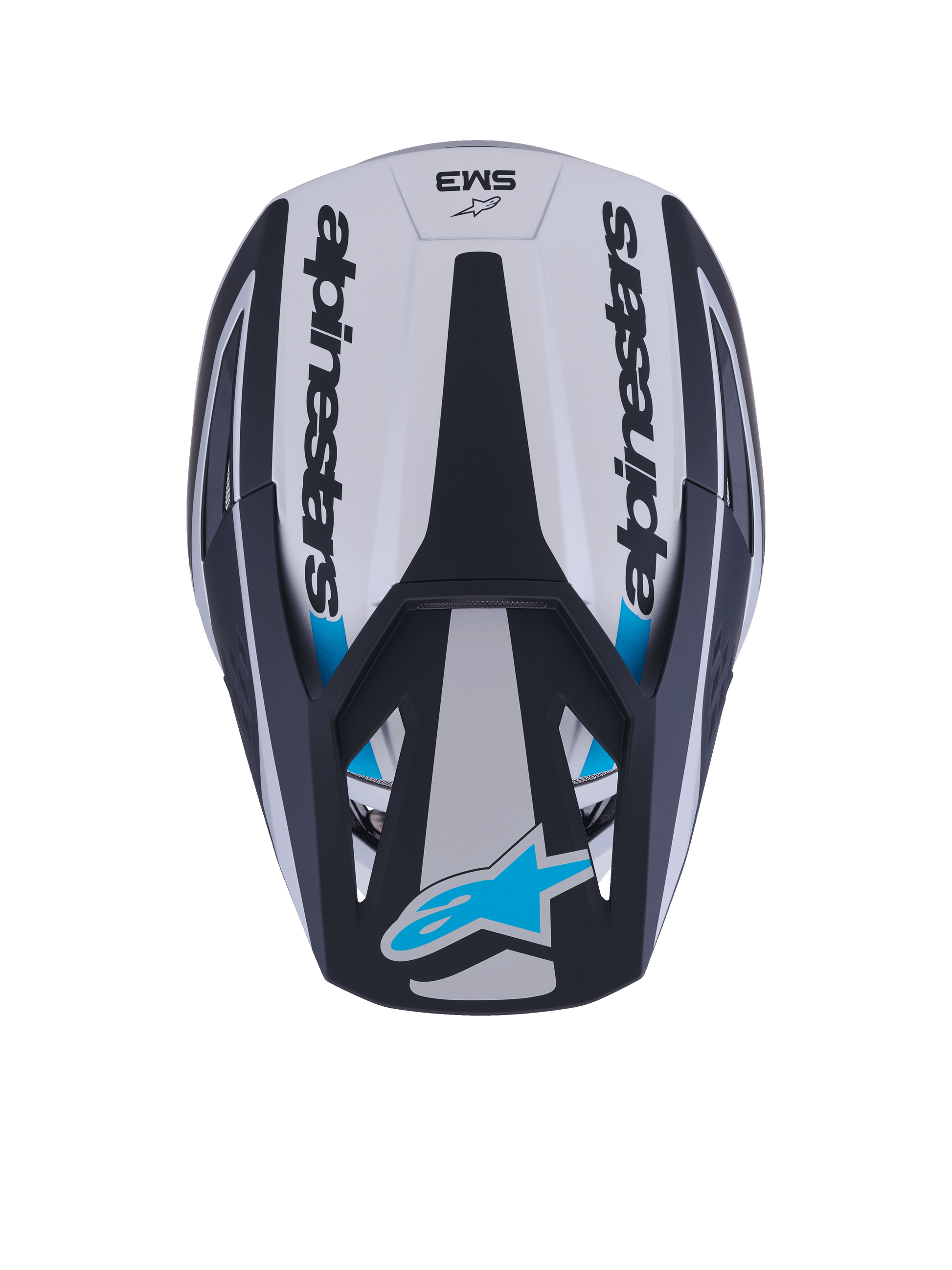 Alpinestars S-M3 Heat Helm ECE 22.06 Zilver Blauw Zwart Mat