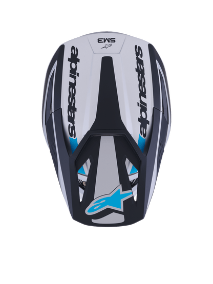 Alpinestars S-M3 Heat Helm ECE 22.06 Zilver Blauw Zwart Mat