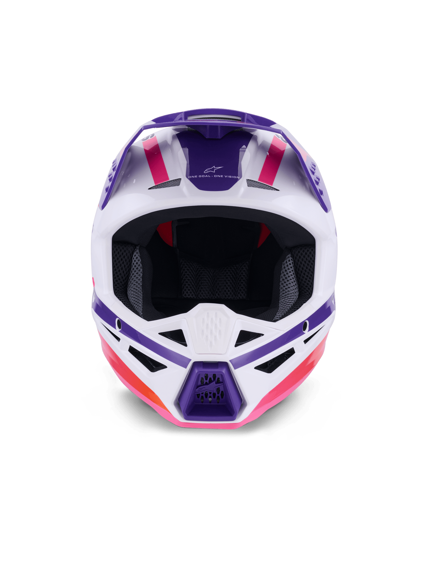 Alpinestars S - M3 Heat Helm Thermo-Spritzguss Weiß Lila Rosa Glänzend - MxProStoreParts