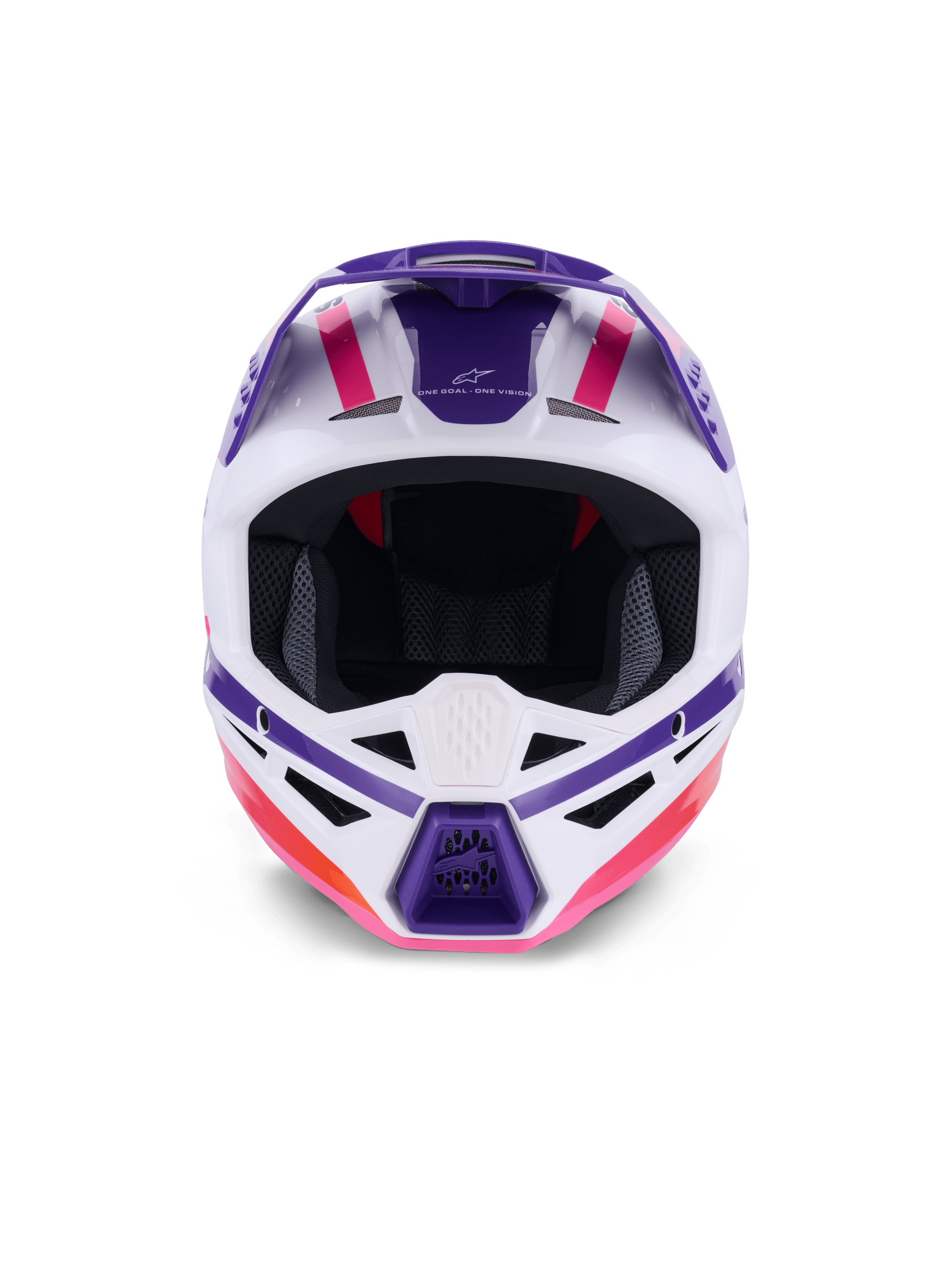Alpinestars S - M3 Heat Helm Thermo-Spritzguss Weiß Lila Rosa Glänzend - MxProStoreParts