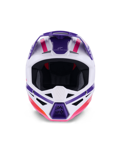 Alpinestars S - M3 Heat Helm Thermo-Spritzguss Weiß Lila Rosa Glänzend - MxProStoreParts