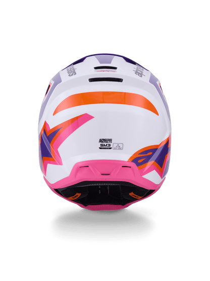 Alpinestars S - M3 Heat Helm Thermo-Injektion Weiß Lila Rosé Glänzend - MxProStoreParts