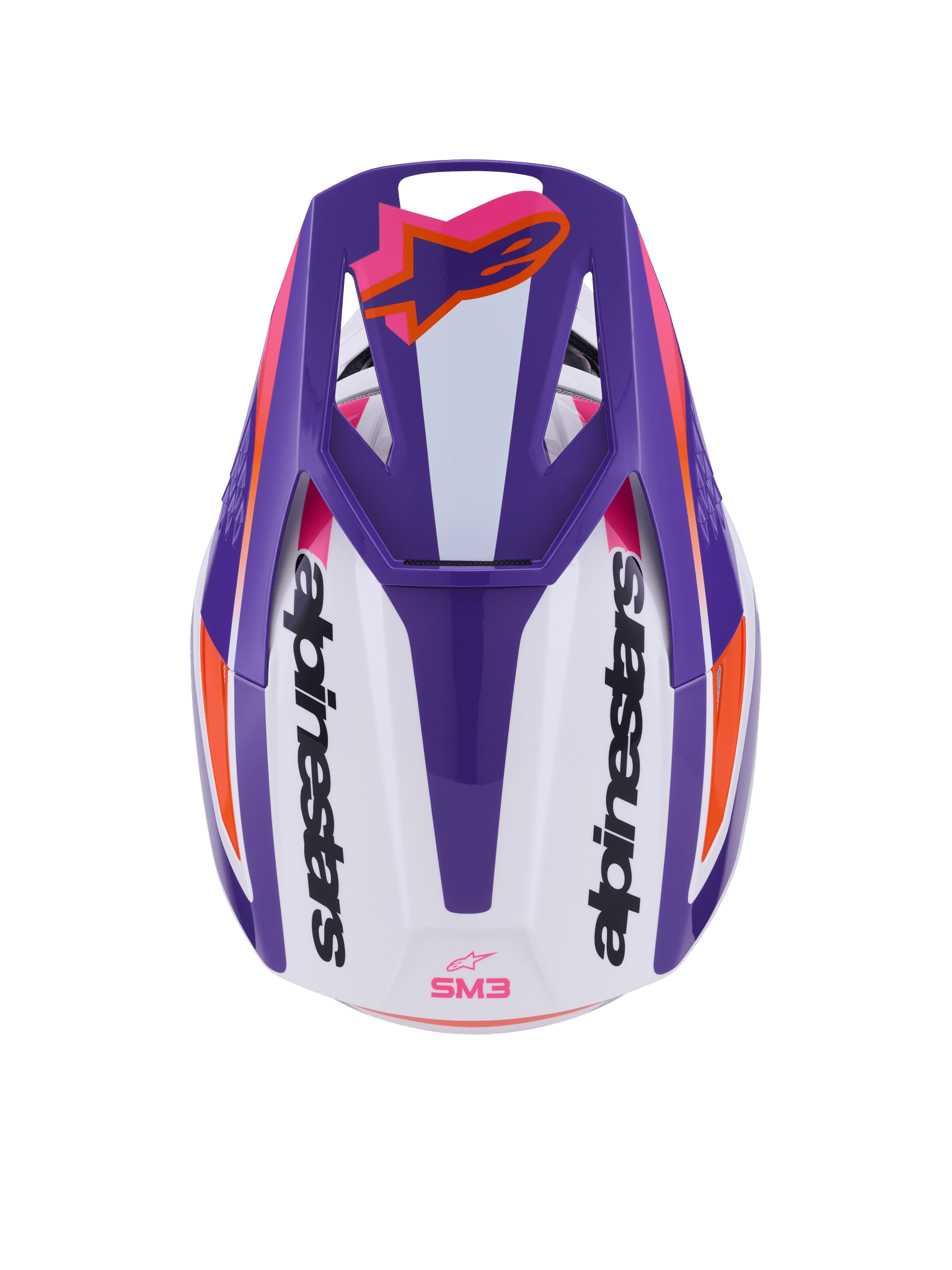 Alpinestars S - M3 Heat Helm Thermo-Injektion Weiß Lila Rosa Glänzend - MxProStoreParts